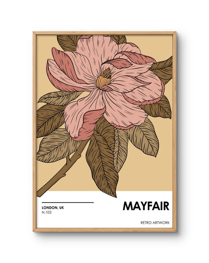 Mayfair Vintage Botanical Flower Print