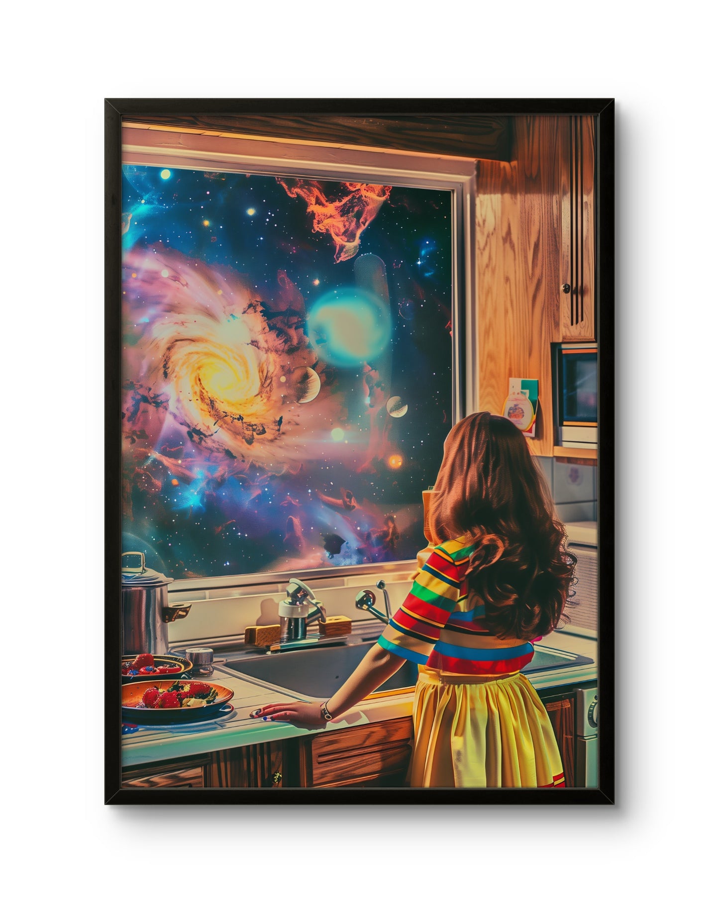 Kitchen Galaxy Window Poster