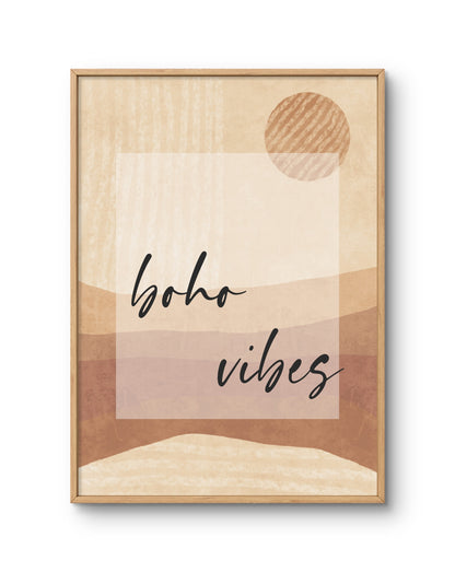 Boho Vibes Typography Art
