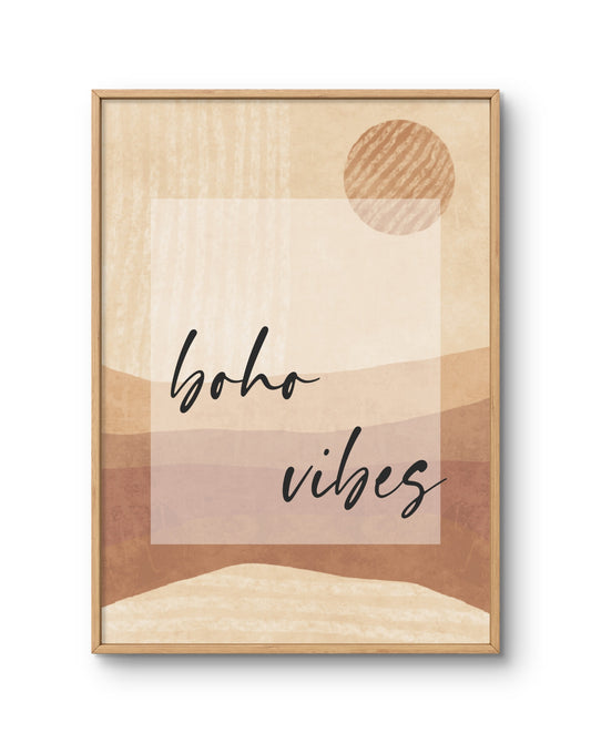 Boho Vibes Typography Art
