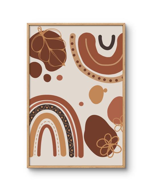 Boho Rainbow Pattern Composition