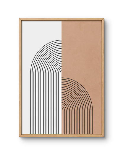 Minimal Circle and Line Abstract Art