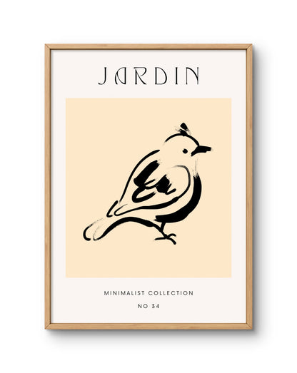 Jardin Minimal Bird Illustration