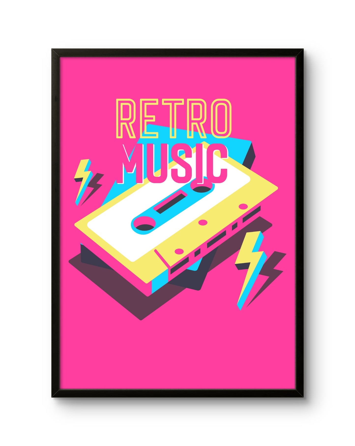 Retro Music Cassette Poster