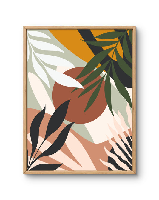 Modern Abstract Botanical Sun Print