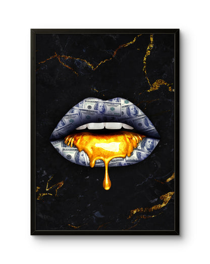 Money Lips Gold Drip