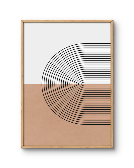 Contemporary Curved Line Abstract Wall Art