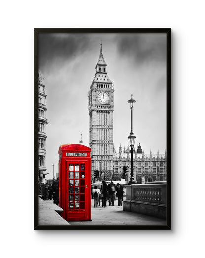 Big Ben With Red Telephone Booth