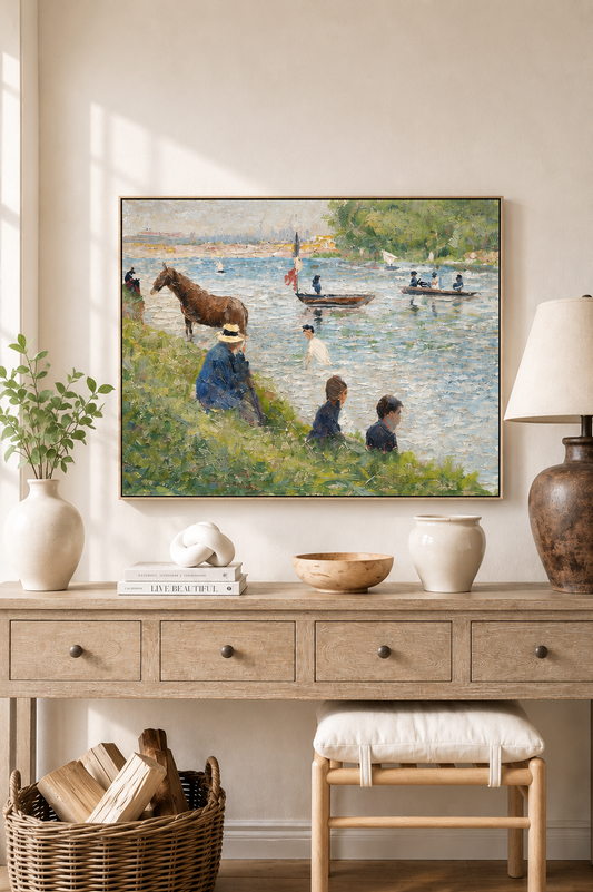 Bathers at Asnières — by Georges Seurat