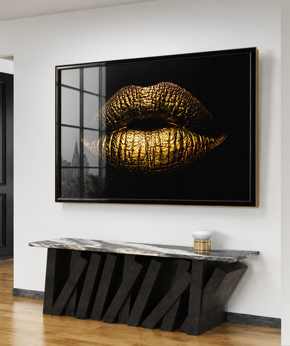Golden Lips Luxury Beauty Art