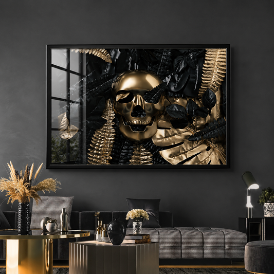 Golden Skull in Black Jungle