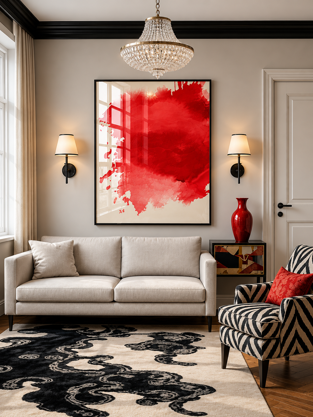 Red Watercolor Splash