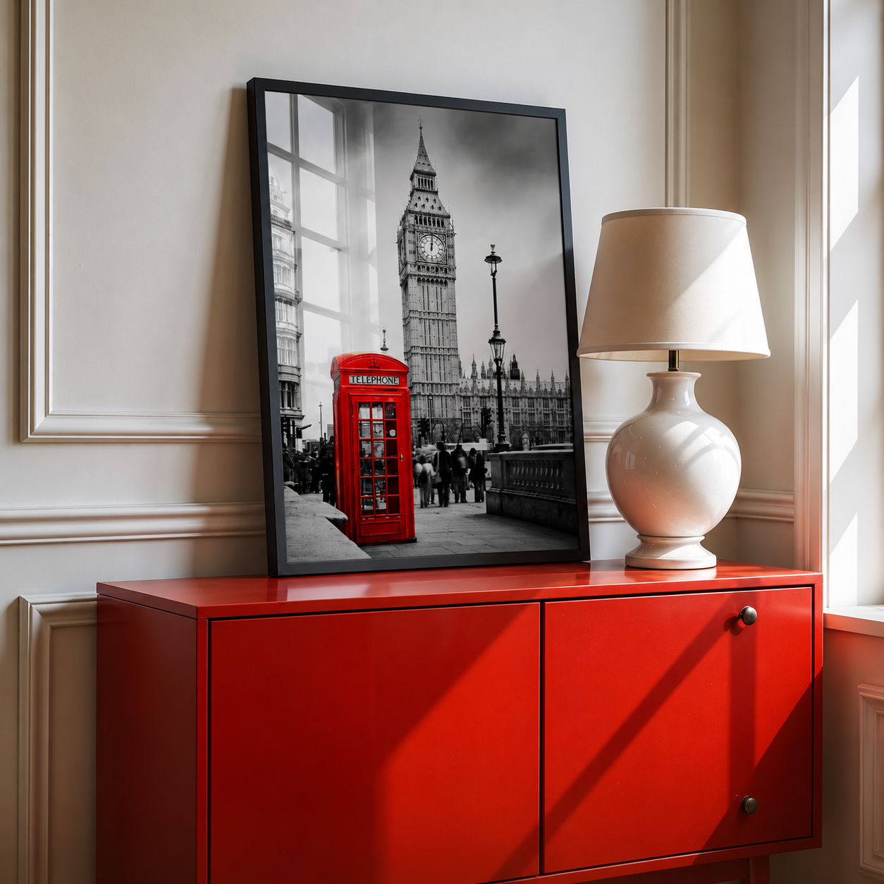 Big Ben With Red Telephone Booth