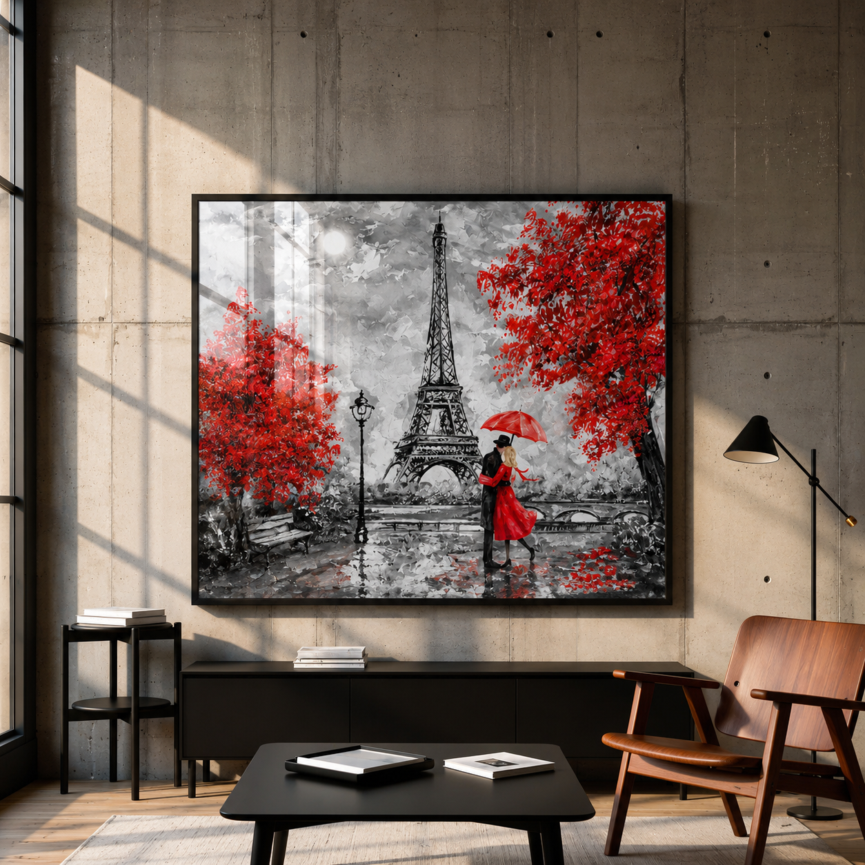 Paris Lovers Red Umbrella