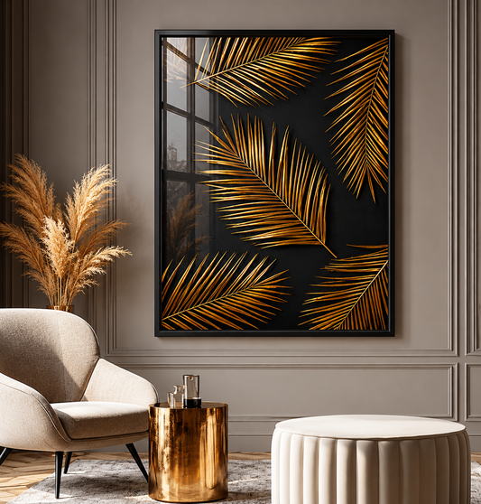 Golden Palm Leaves