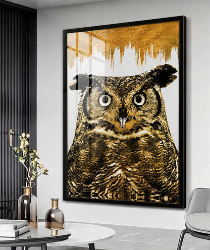 Golden Owl Portrait