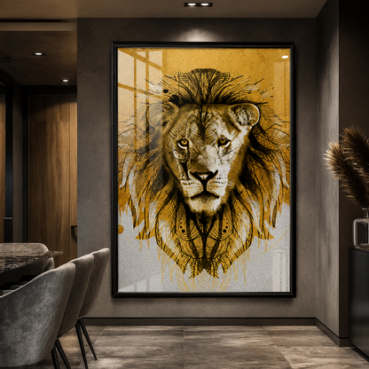 Regal Lion Golden Tribal Majesty