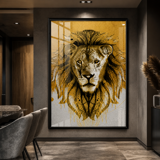 Regal Lion Golden Tribal Majesty