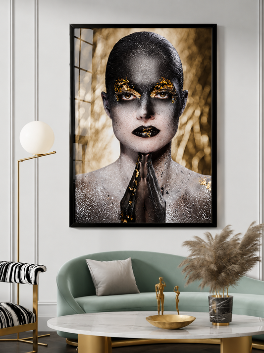 Golden Gaze Glitter Face