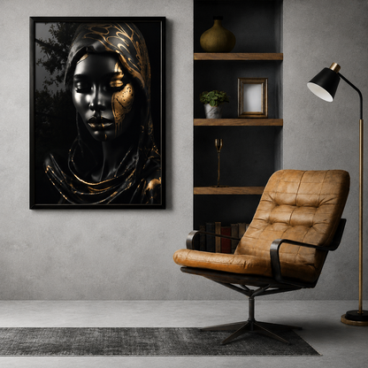 Golden Veiled Portrait