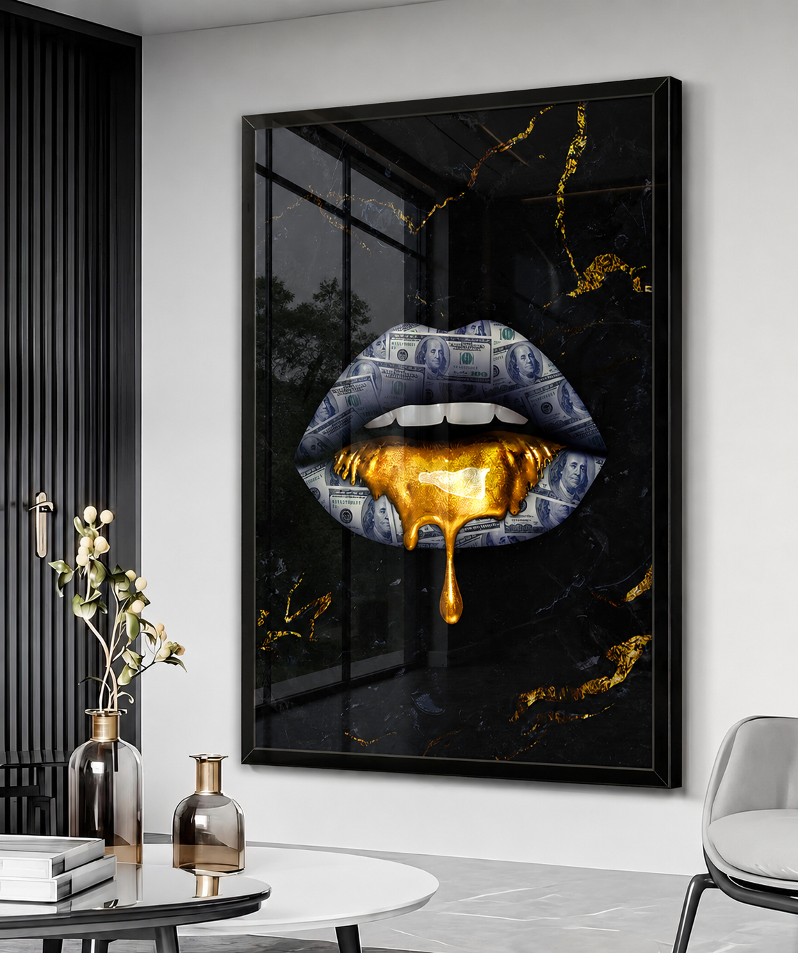 Money Lips Gold Drip