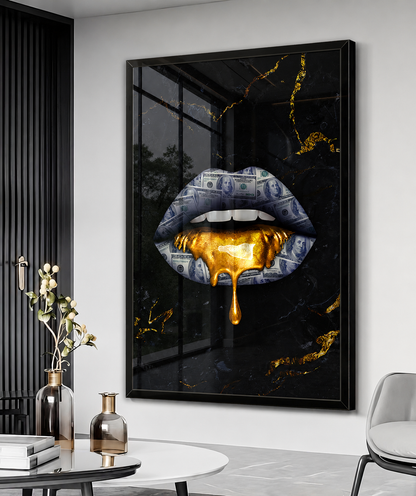 Money Lips Gold Drip