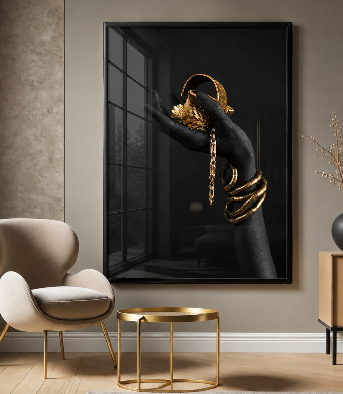 Golden Offering ' Hand Art Sculpture