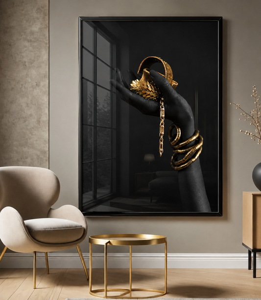 Golden Offering ' Hand Art Sculpture