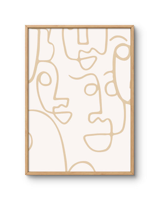 Abstract Faces Pattern