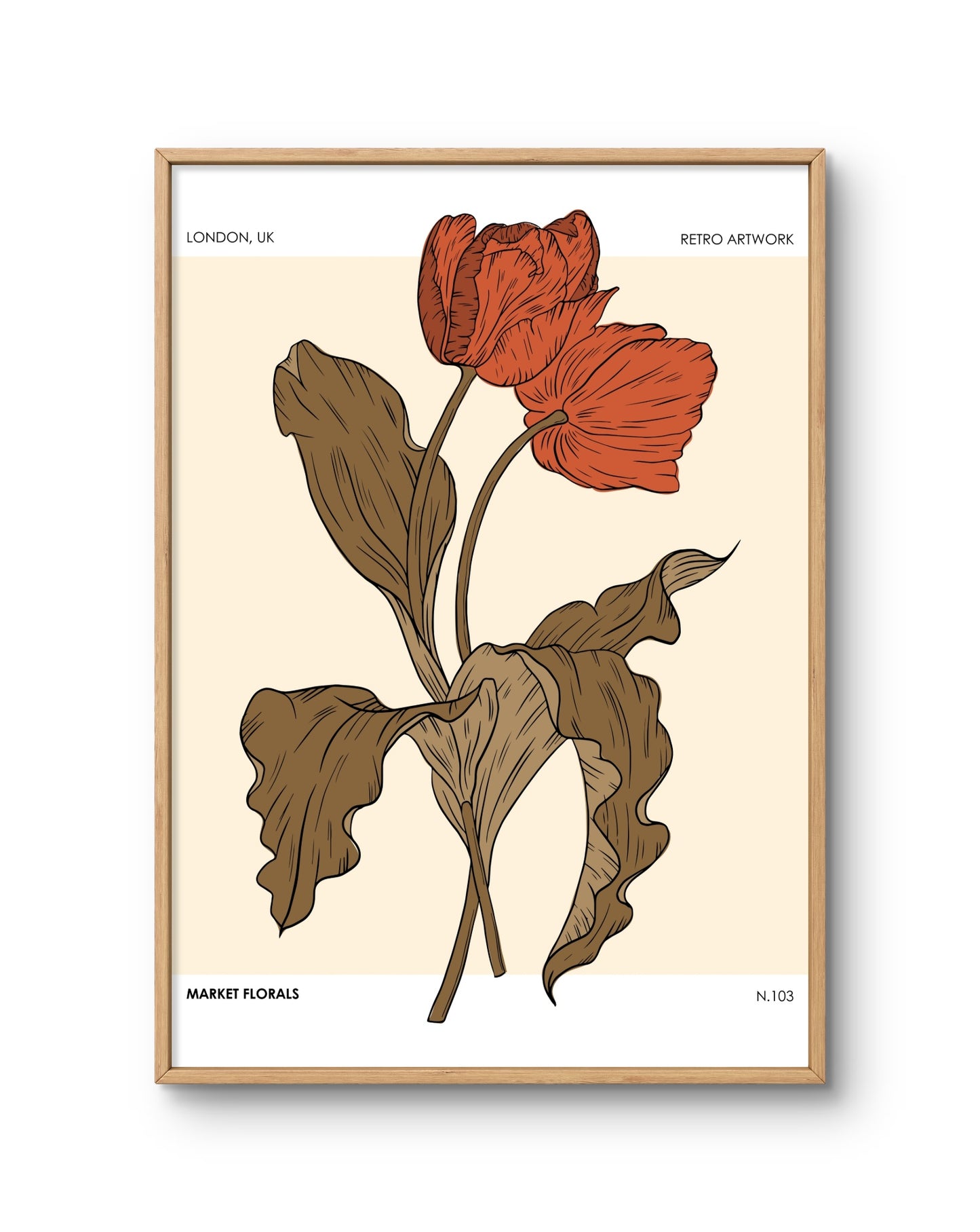 Retro Floral Botanical Wall Art