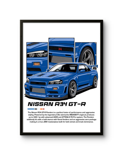 Nissan Skyline R34 GT-R AWD Performance Icon