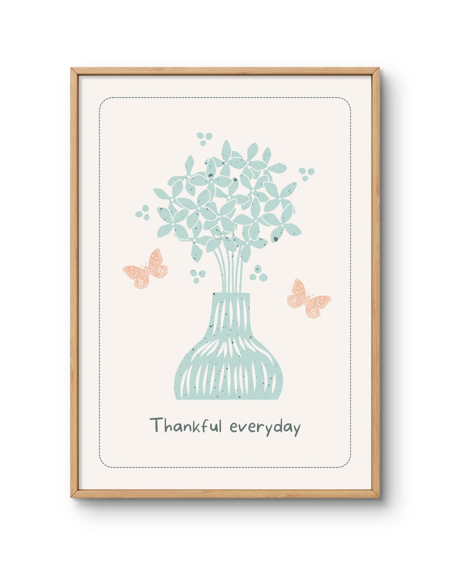 Thankful Everyday Minimal Floral Poster