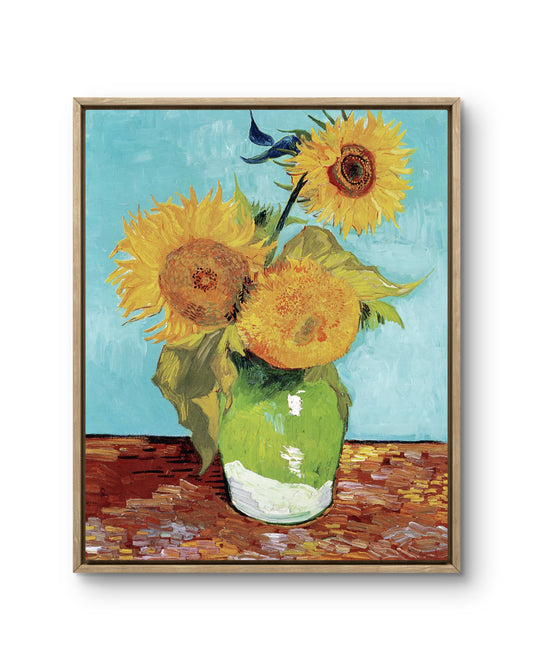 Vase with Three Sunflowers
