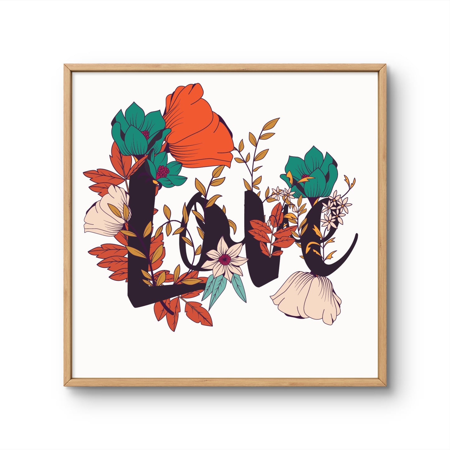 LOVE Floral Typography