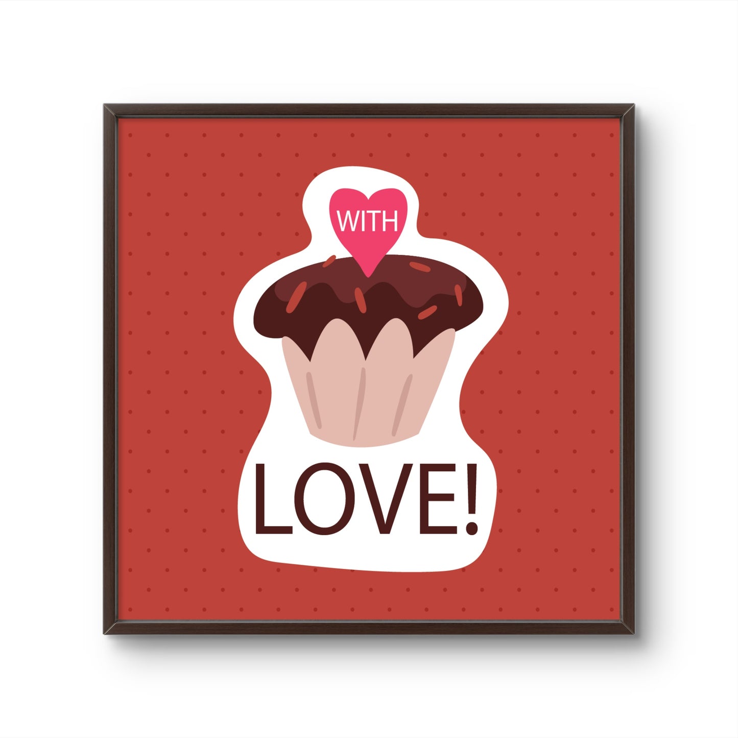 Love Cupcake Illustration Poster