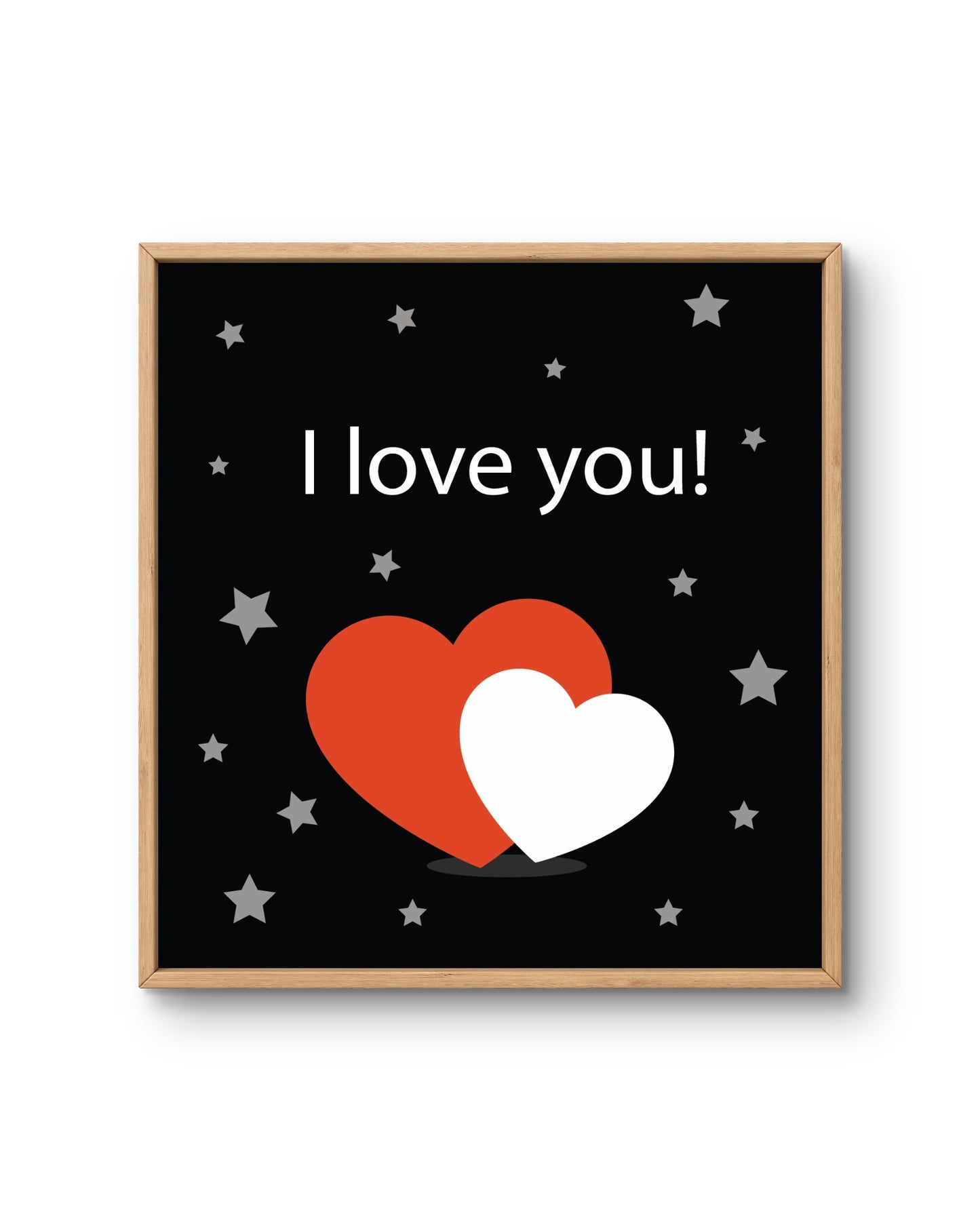 I Love You Heart Night Poster